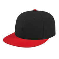 Cap America i8504 Flexfit Wool Blend Performance Cap - Black Red - Black Red / XS