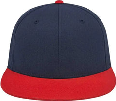 Cap America i8504 Flexfit Wool Blend Performance Cap Navy Red