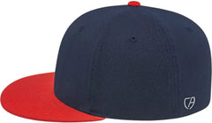 Cap America i8504 Flexfit Wool Blend Performance Cap Navy Red