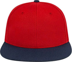 Cap America i8504 Flexfit Wool Blend Performance Cap Red Navy