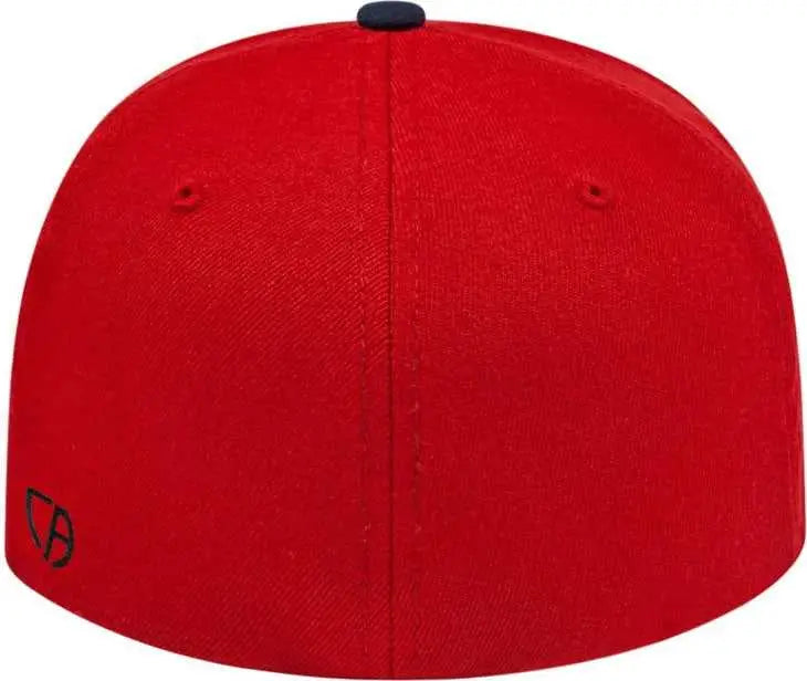 Cap America i8504 Flexfit Wool Blend Performance Cap - Red Navy