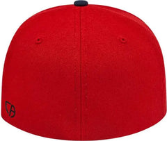 Cap America i8504 Flexfit Wool Blend Performance Cap Red Navy