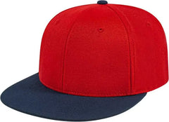Cap America i8504 Flexfit Wool Blend Performance Cap Red Navy Red Navy / XS