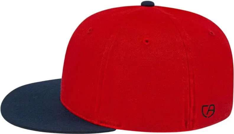 Cap America i8504 Flexfit Wool Blend Performance Cap - Red Navy