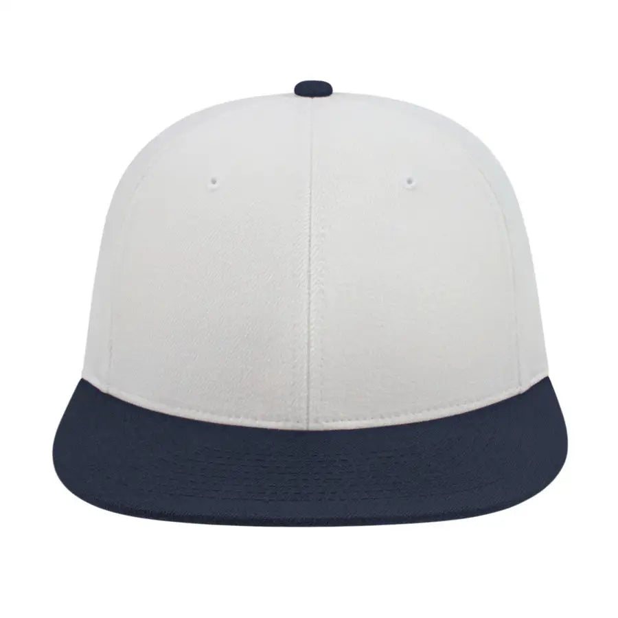 Cap America i8504 Flexfit Wool Blend Performance Cap - White Navy