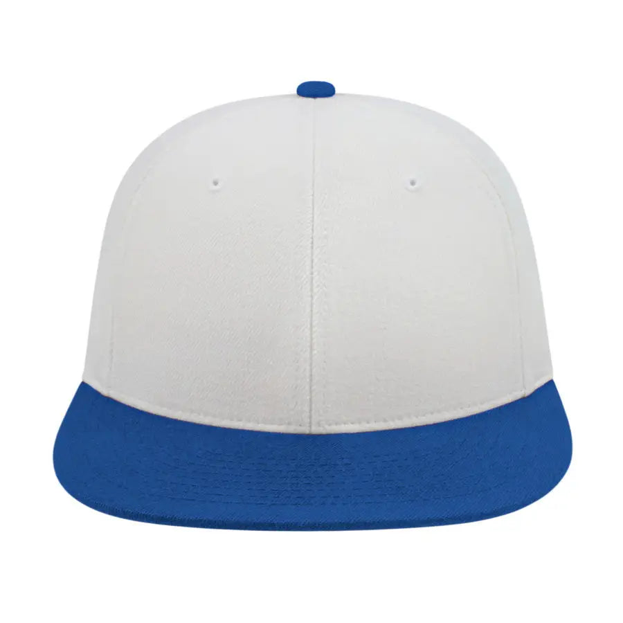 Cap America i8504 Flexfit Wool Blend Performance Cap - White Royal