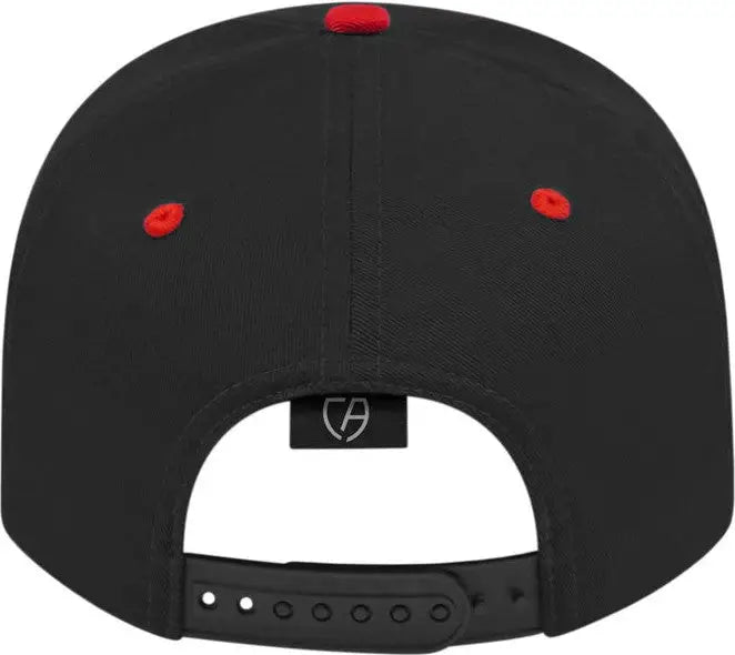 Cap America i8505 Original Poly/Cotton Snap Back Cap - Black Red
