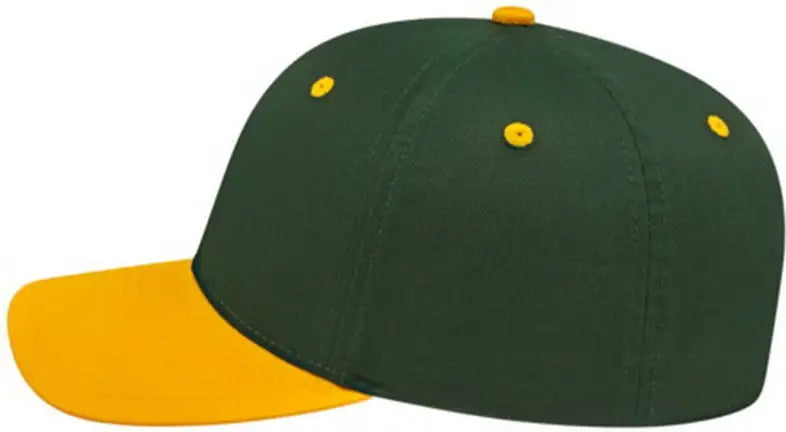 Cap America i8505 Original Poly/Cotton Snap Back Cap - Dark Green Athletic Gold