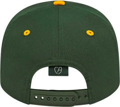 Cap America i8505 Original Poly/Cotton Snap Back Cap Dark Green Athletic Gold