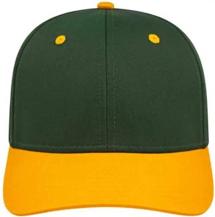 Cap America i8505 Original Poly/Cotton Snap Back Cap - Dark Green Athletic Gold