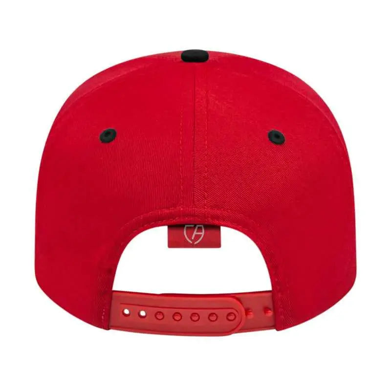 Cap America i8505 Original Poly/Cotton Snap Back Cap - Red Black