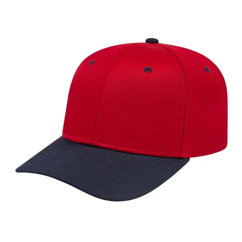 Cap America i8505 Original Poly/Cotton Snap Back Cap - Red Navy - Red Navy / Youth