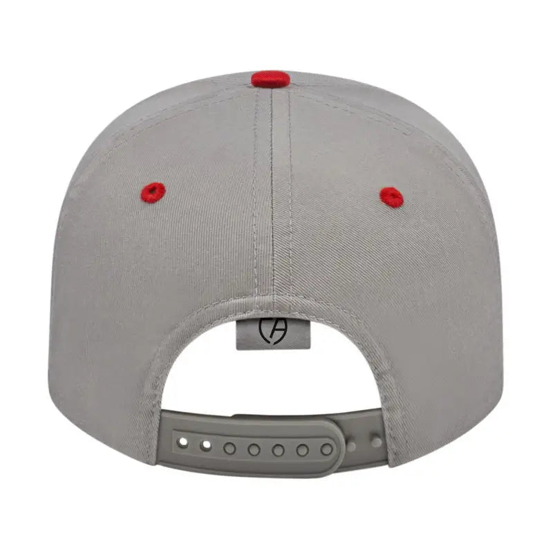 Cap America i8505 Original Poly/Cotton Snap Back Cap - Silver Red