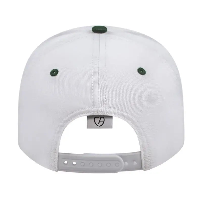 Cap America i8505 Original Poly/Cotton Snap Back Cap - White Dark Green