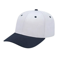 Cap America i8505 Original Poly/Cotton Snap Back Cap - White Navy - White Navy / Youth