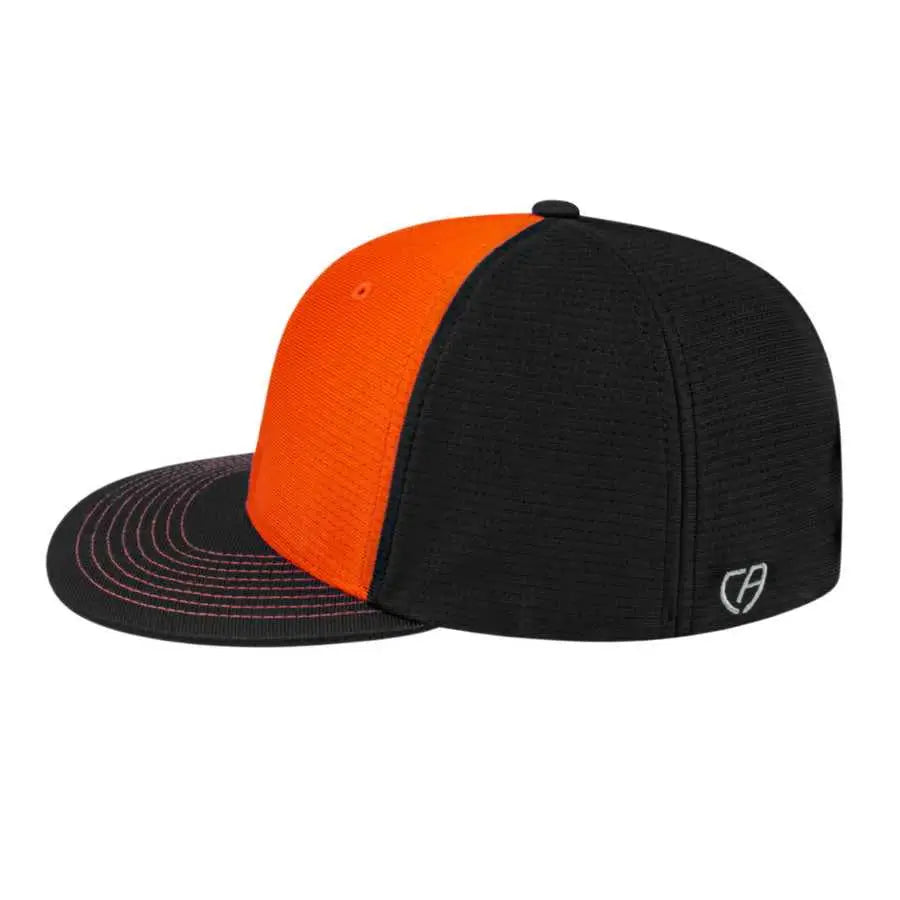 Cap America i8508 Flexfit Aerated Performance Cap - Orange Black