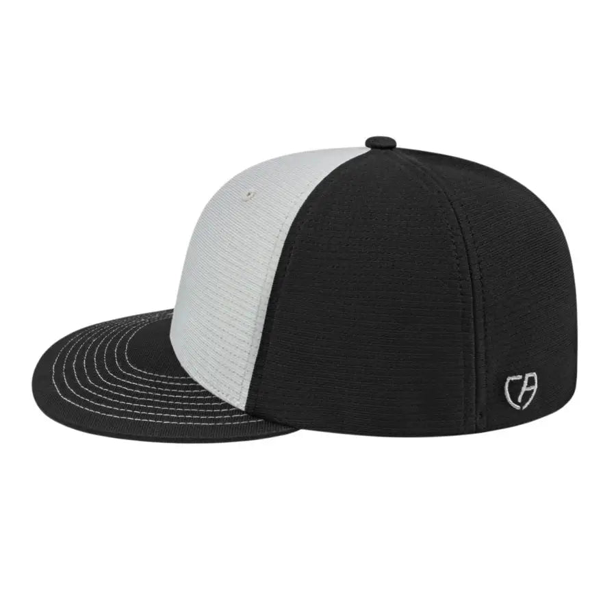Cap America i8508 Flexfit Aerated Performance Cap - Silver Black