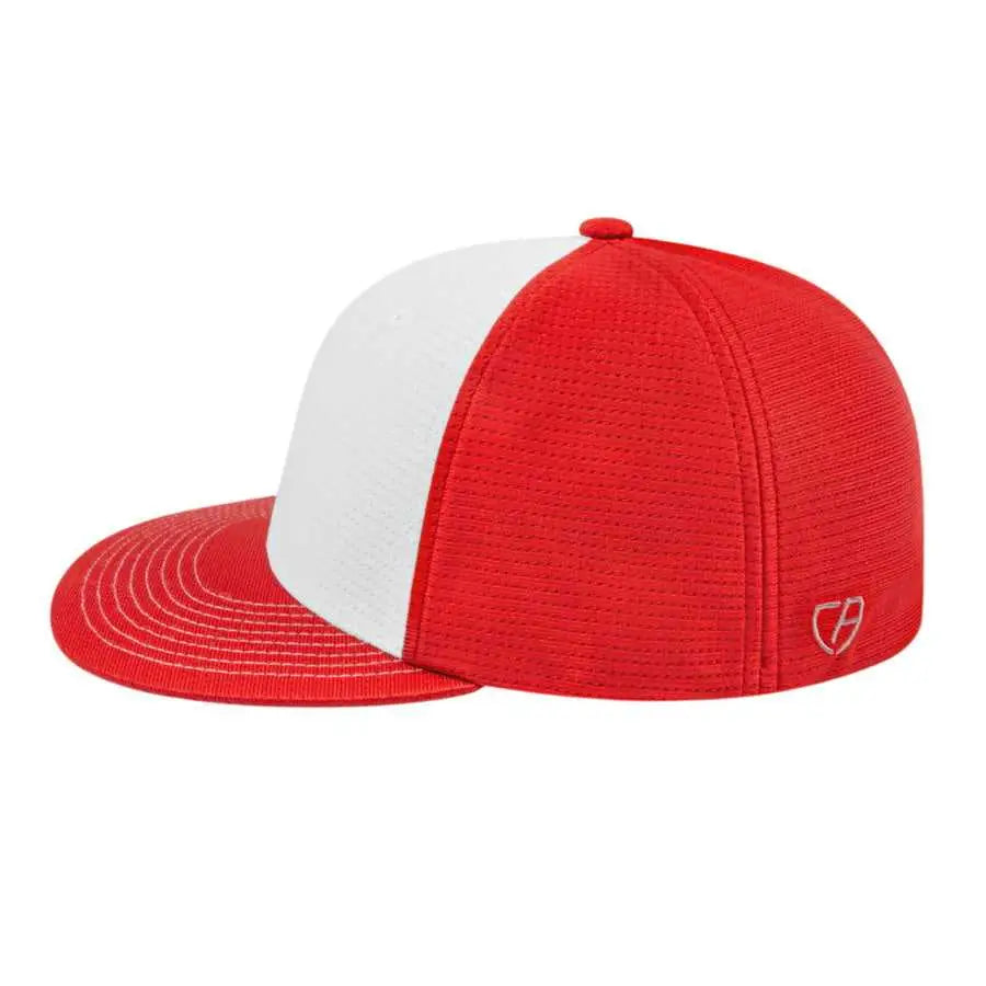 Cap America i8508 Flexfit Aerated Performance Cap - White Red