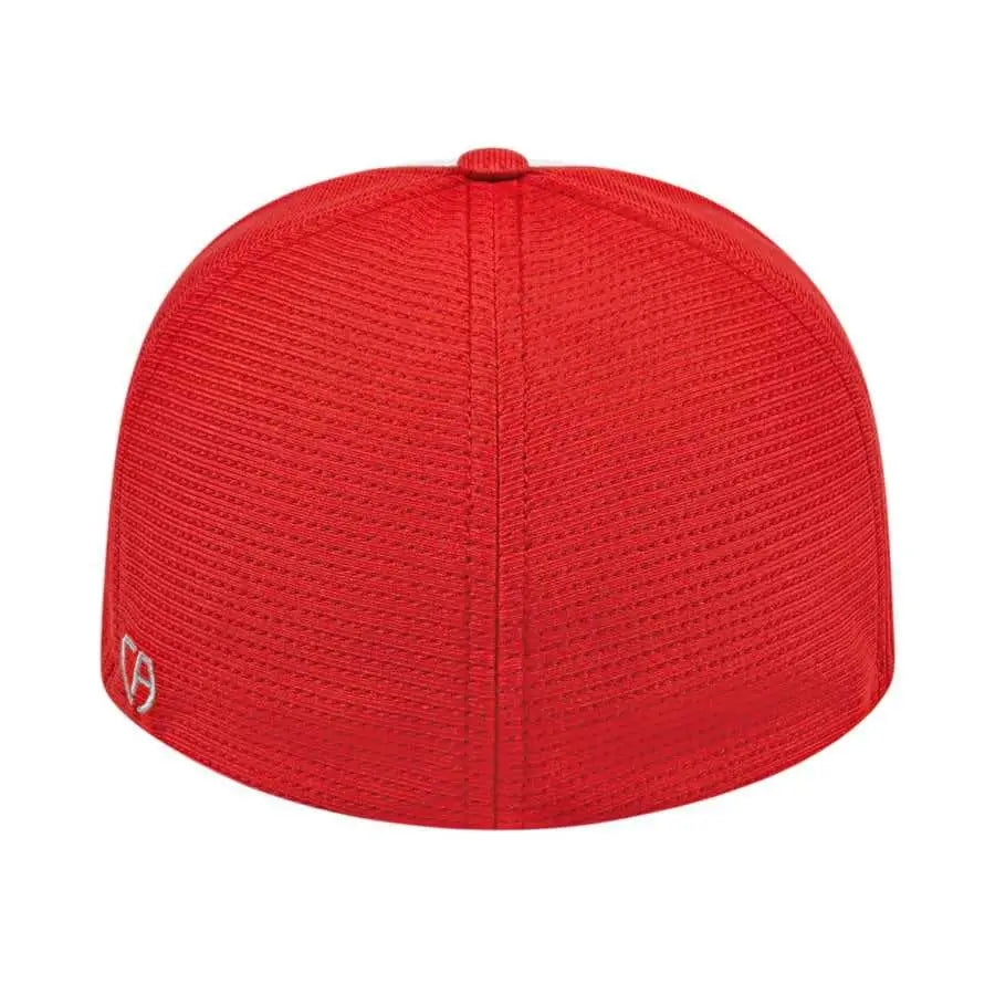Cap America i8508 Flexfit Aerated Performance Cap - White Red