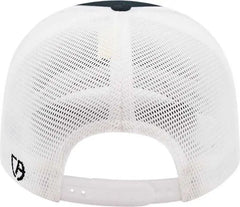 Cap America i8509 Flexfit 110 Melange Trucker Mesh Back Cap Dark Navy White Navy White / One Size Fits Most
