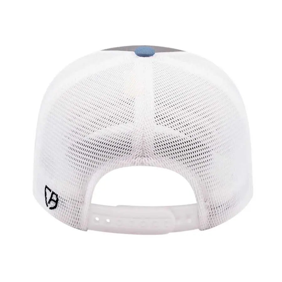 Cap America i8509 Flexfit 110 Melange Trucker Mesh Back Cap - Silver Allure White - Light Gray White / One Size Fits