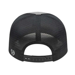 Cap America i8509 Flexfit 110 Melange Trucker Mesh Back Cap Silver Black Light Gray Black / One Size Fits Most