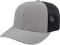Cap America i8509 Flexfit 110 Melange Trucker Mesh Back Cap Silver Charcoal Black Light Gray Dark Gray Black / One Size