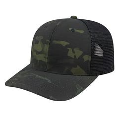 Cap America i8513 Flexfit 110 MultiCam Trucker Mesh Back Cap - MultiCam Black Black - MultiCam Black / One Size Fits