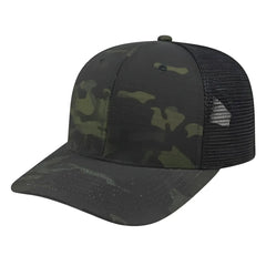 Cap America i8513 Flexfit 110 MultiCam Trucker Mesh Back Cap - MultiCam Black Black - MultiCam Black / One Size Fits