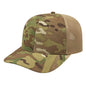 Cap America i8513 Flexfit 110 MultiCam Trucker Mesh Back Cap - MultiCam Original Khaki - MultiCam Khaki / One Size Fits