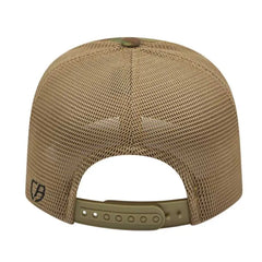 Cap America i8513 Flexfit 110 MultiCam Trucker Mesh Back Cap - MultiCam Original Khaki - MultiCam Khaki / One Size Fits
