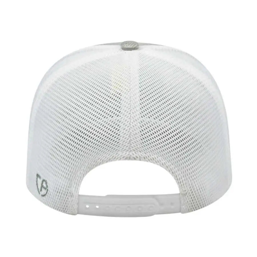 Cap America i8516 Flexfit 110 Jacquard Trucker Mesh Back Cap - Gray White - Gray White / One Size Fits Most