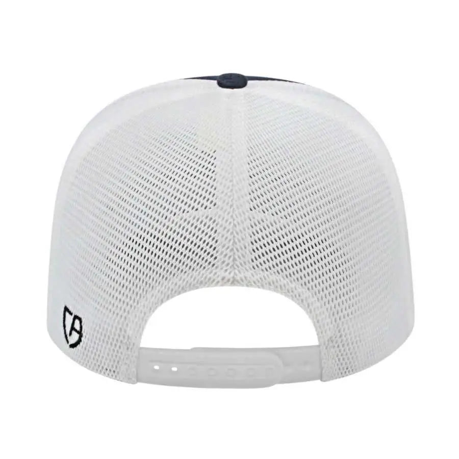 Cap America i8516 Flexfit 110 Jacquard Trucker Mesh Back Cap - Navy White - Navy White / One Size Fits Most