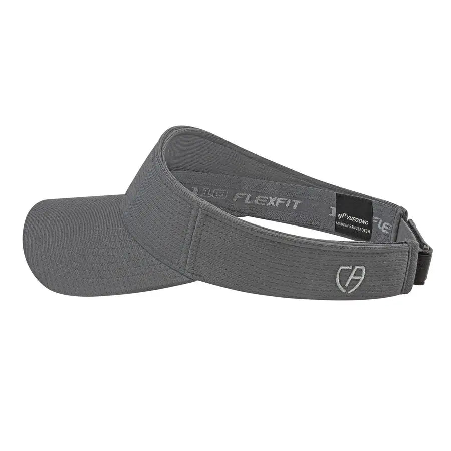 Cap America i8520 Flexfit 110 Aerated Performance Visor - Graphite - Dark Gray / One Size Fits Most