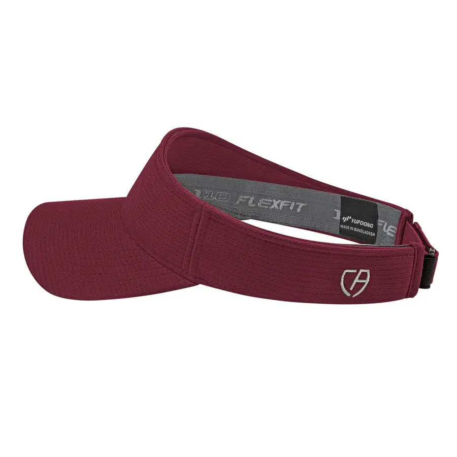 Cap America i8520 Flexfit 110 Aerated Performance Visor - Maroon - Maroon / One Size Fits Most