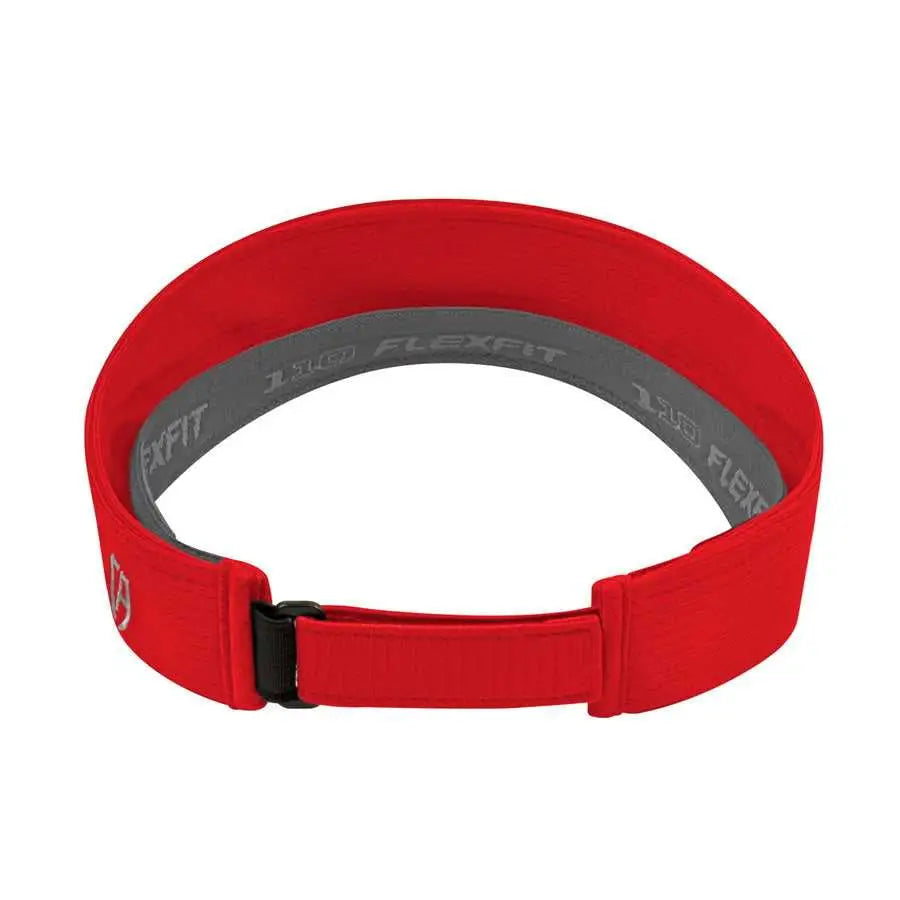 Cap America i8520 Flexfit 110 Aerated Performance Visor - Red - Red / One Size Fits Most