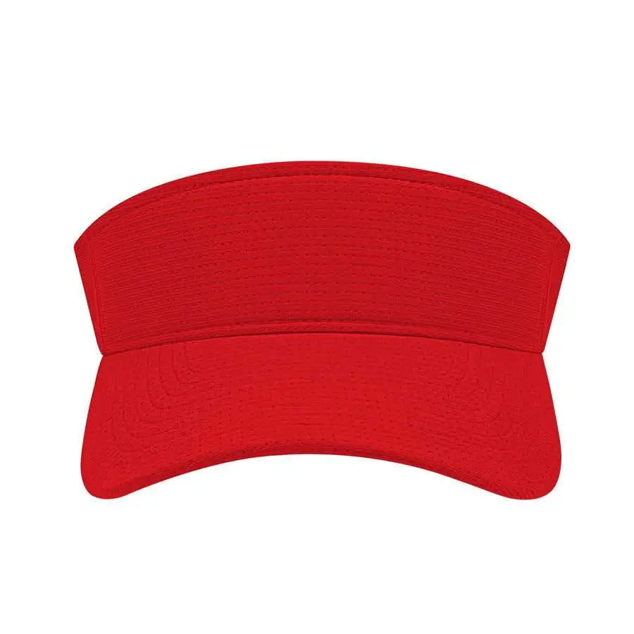 Cap America i8520 Flexfit 110 Aerated Performance Visor - Red - Red / One Size Fits Most