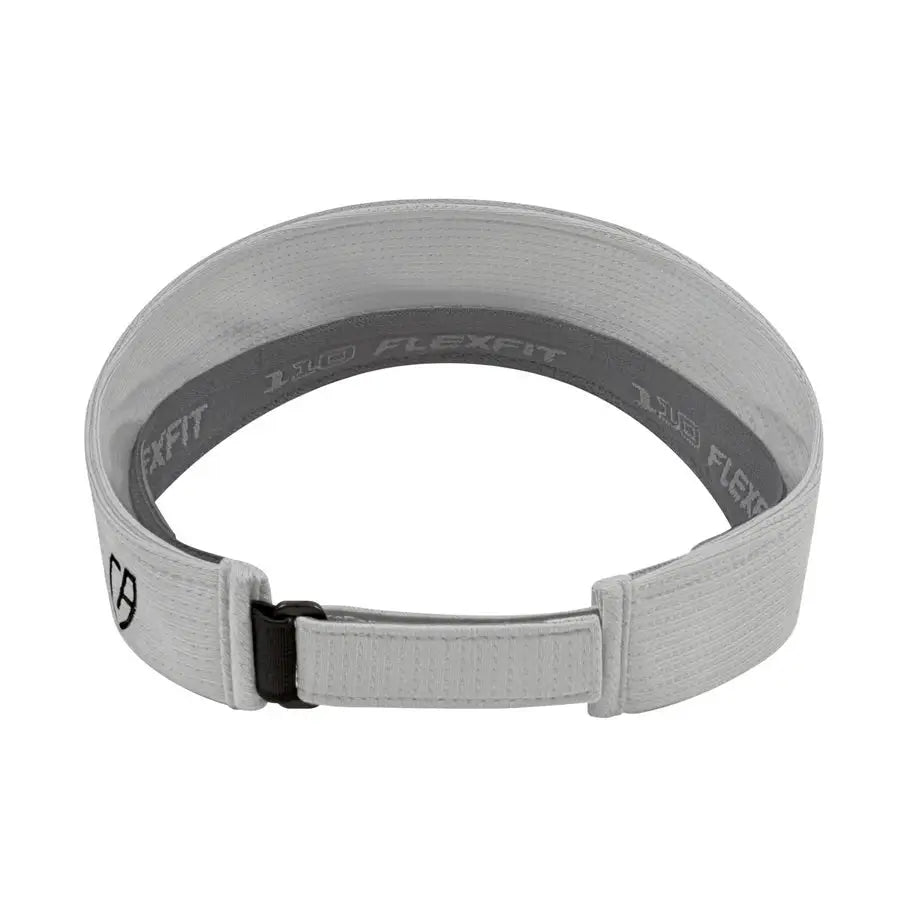 Cap America i8520 Flexfit 110 Aerated Performance Visor - Silver - Ivory / One Size Fits Most