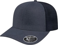 Cap America i8525 Flexfit 110 Ribbed TriBlend Trucker Mesh Back Cap - Heather Navy Navy - Heather Navy/Navy / OSFM