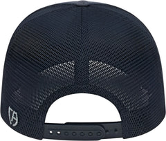 Cap America i8525 Flexfit 110 Ribbed TriBlend Trucker Mesh Back Cap - Heather Navy Navy - Heather Navy/Navy / OSFM