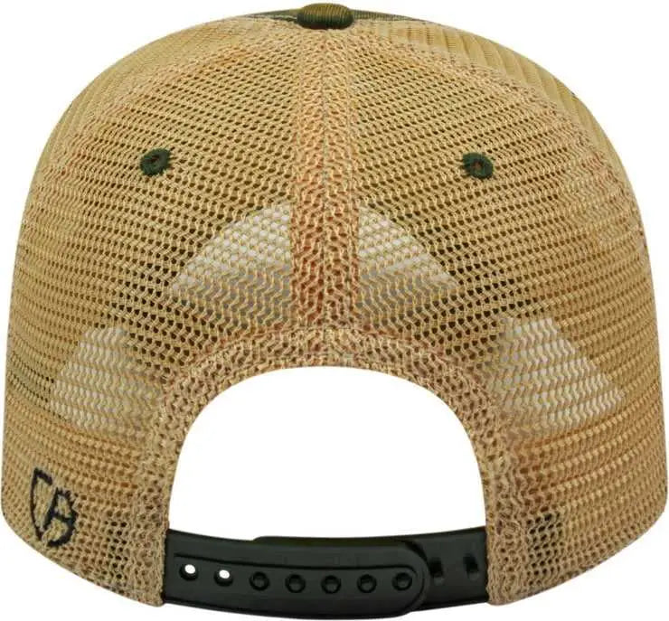 Cap America i8527 Premium Vintage Washed Mesh Back Cap - Green Khaki - Green Khaki / One Size Fits Most