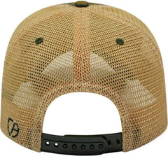 Cap America i8527 Premium Vintage Washed Mesh Back Cap Green Khaki Green Khaki / One Size Fits Most
