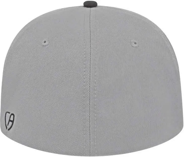 Cap America i8530 Flexfit Full Fabric Performance Cap - Black Black Silver