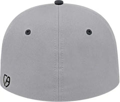 Cap America i8530 Flexfit Full Fabric Performance Cap Silver Black