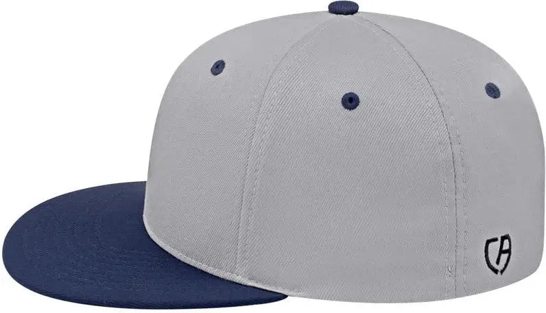 Cap America i8530 Flexfit Full Fabric Performance Cap - Silver Navy