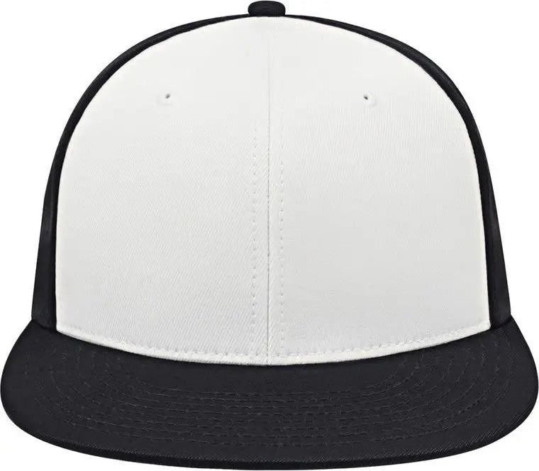 Cap America i8530 Flexfit Full Fabric Performance Cap - White Black Black