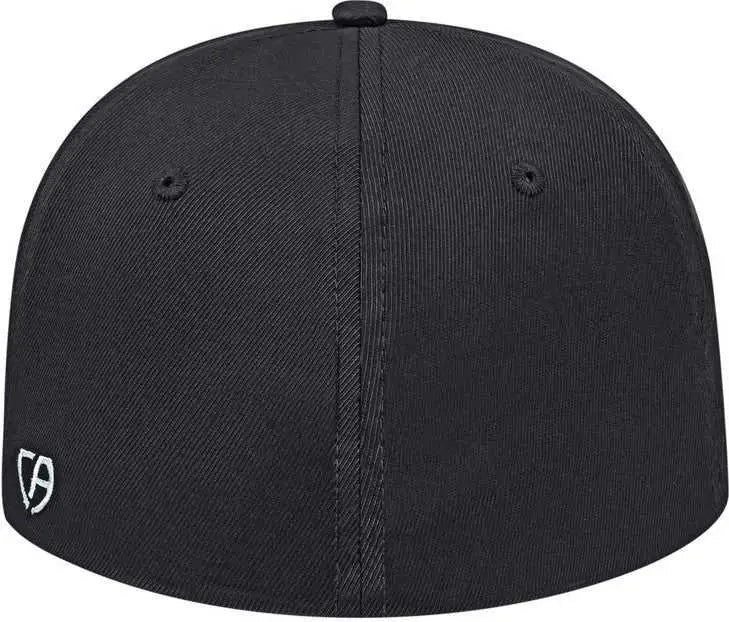 Cap America i8530 Flexfit Full Fabric Performance Cap - White Black Black