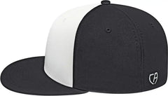 Cap America i8530 Flexfit Full Fabric Performance Cap White Black Black