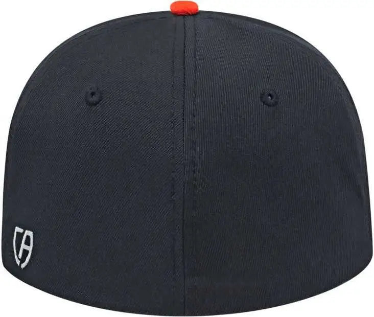 Cap America i8530 Flexfit Full Fabric Performance Cap - White Orange Black