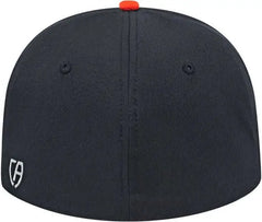 Cap America i8530 Flexfit Full Fabric Performance Cap White Orange Black